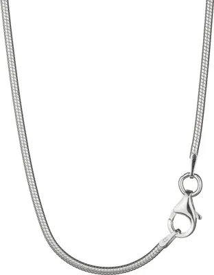 Produktbild von 50cm elegante Schlangenkette rund 925 Silber 1,9mm breite Halskette Silberkette