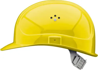 Produktbild von Bau-Schutzhelm, 6-Punkt, gelb EN 397, Belüfteter Industrieschutzhelm