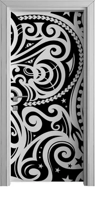 Produktbild von Tür Selbstklebende 90x210 cm Türfolie Türtapete Klebefolie - Ornamente Abstrakt