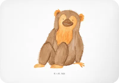 Produktbild von Mr. & Mrs. Panda magnet Affe - Weiß - Geschenk, Wildtiere, Liebe, Motivation, Kühlschrankmagnet, spruchmagnet, whiteboardmagnet, Pinnwandmagnet, Selfcare, zettelhalter