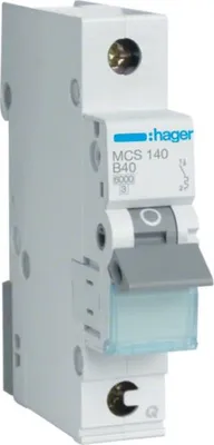 Produktbild von HAGER Leitungsschutzschalter 1 polig 6kA C-Charakteristik 40A QuickConnect 1 Modul
