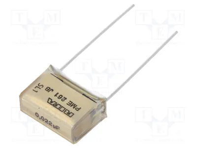 Produktbild von 1x Kondensator: Papier 15,2mm 22nF THT 500VAC 10% Serie: P61 P61JB5220KR30 Papie
