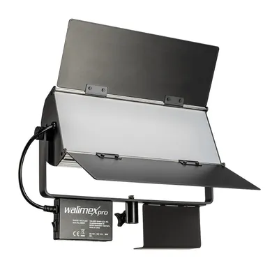 Produktbild von Walimex pro LED Sirius 160 Bi Color Flächenleuchte, Flächenlicht 65 W, Videoleuchte stufenlos dimmbar 3000-5600 K, Studiolicht mit 120° Abstrahlwinkel und Diffusor