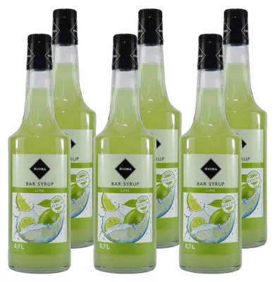 Produktbild von Rioba Lime (Limette) Syrup (6 x 0,7L)