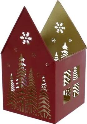 Produktbild von Windlicht - Waldhaus - ca. 11 x 10,5 x 17,8 cm
