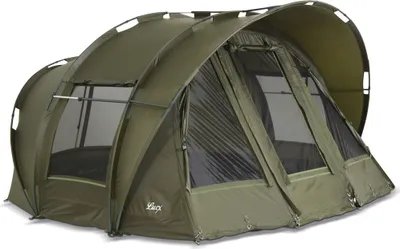Produktbild von Lucx Leopard Bivvy Angelzelt für 1–3 Mann – wasserdichtes Karpfenzelt mit Überwurf (Winterskin), herausnehmbarer Bodenplane mit Reißverschluss & 10.000 mm Wassersäule