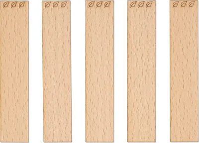 Immagine prodotto di Stoppini in legno con incisione - Foglie 100 x 20 x 1 mm, 5 pezzi