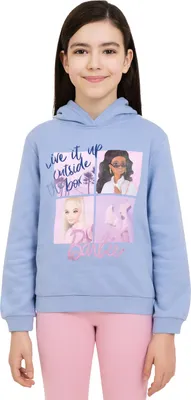 Produktbild von Barbie Hoodie für Mädchen - Kinder Kapuzenpullover Pullover mit Kapuze Sweatshirt Blau 134-140