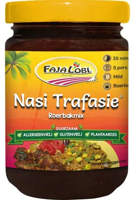 Produktbild von Faja Lobi Nasi Trafasie 140 g – Würzige Gewürzmischung für authentischen Nasi-Geschmack