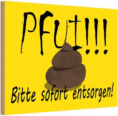 Produktbild von vianmo Holzschild 20x30 cm Pfui bitte sofort entsorgen Dekoration