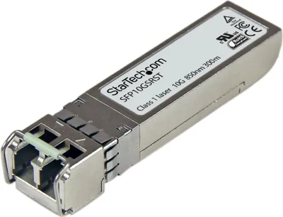 Produktbild von StarTech.com SFP10GSRST SFP+ Transceiver Modul 10GBASE-SR – Cisco kompatibel, 10 Gbit/s, LC Multi-Mode, bis 300 m Reichweite