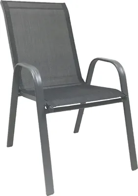 Produktbild von Krzesło ogrodowe metalowe nowoczesne MAJORKA szare 55x65x95