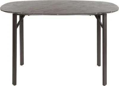 Produktbild von KAWOLA Bartisch SESTA Stehtisch Kunststoff Keramikoptik oval schwarz