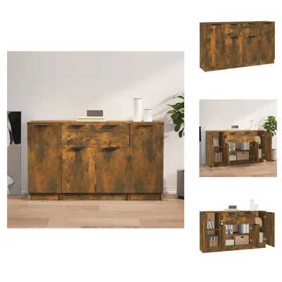 Produktbild von vidaXL Sideboards 3 Stk. Räuchereiche Holzwerkstoff -  Sideboards