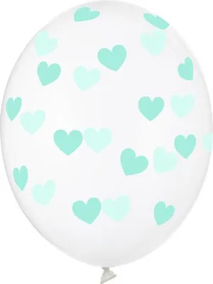 Immagine prodotto di Palloncini 30 cm, cuori, trasparenti (1 confezione / 50 pezzi)