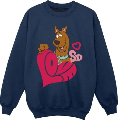 Obrázok produktu pre Scooby Doo - mikina "Love Heart" pre dievčatá BI53626 (140-146) (námornícka modrá)