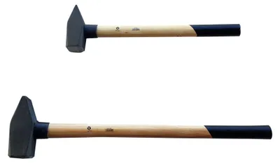 Immagine prodotto di Martello da fabbro, martello da officina, set da 2 pezzi, con manico in legno, peso 3/5 kg