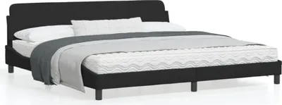 Produktbild von Bettgestell mit Kopfteil Schwarz 200x200 cm Samt - Klassische Betten 373254