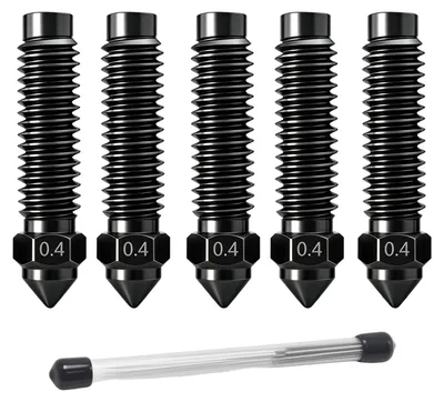 5er-Set gehärtete Stahldüsen 0,4 mm für 3D-Drucker