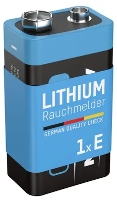 Produktbild von ANSMANN Rauchmelder Extrem Lithium Batterie 9V E-Block, 1 Stück