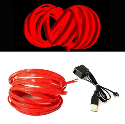 Productafbeelding van Flexibele neonbuis EL-draad, 10 meter, DC 5V, interieurverlichting voor auto, decoratie