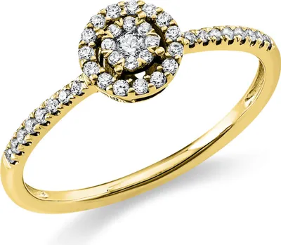Produktbild von Ring aus 585 Gold Gelbgold 40 Diamanten 0,2ct TW-SI Ø6,5mm Innenumfang 51mm  Ø16.2mm