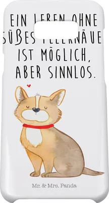 Produktbild von Mr. & Mrs. Panda Samsung Galaxy S8 plus Handyhülle  Hund Glück - Weiß - Geschenk, Hülle, Herz, Cover, Süß, Handy, Liebe, Sprüche, Spruch, Case