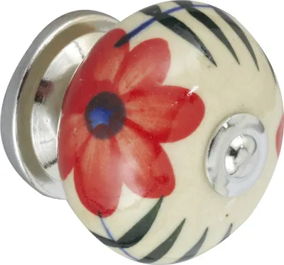 Image de Bouton de meuble Boule multicouleur porcelaine H.38 x l.40 x P.40 mm
