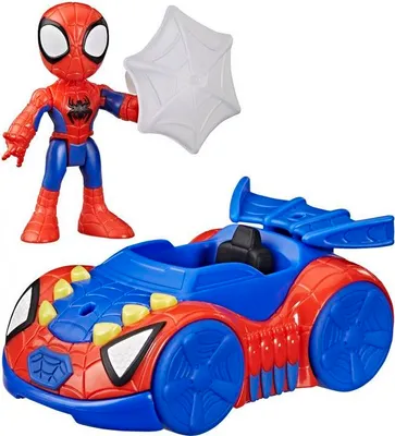Produktbild von Spidey Arachno-Bolide Fahrzeug, 7,5 cm Figur, mit Zubehör, Spidey und Seine Super-Freunde, Spielzeug ab 3 Jahren