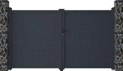 Produktbild von Drehtor NAZARIO, Aluminium massiv, anthrazitfarbig - 300 × 173 cm (B × H)