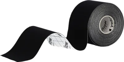 Produktbild von yellowSPORT yellowENERGETIC TAPE - Biomechanisches Kinesiotaping-Tape - Nylon - 5 cm x 5 m - Schwarz - 1 Stk.