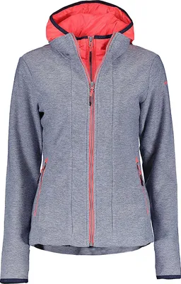 Produktbild von Icepeak Damen Strickfleece Jacke mit Kapuze im Lagenlook Kylie Gr.44 grau