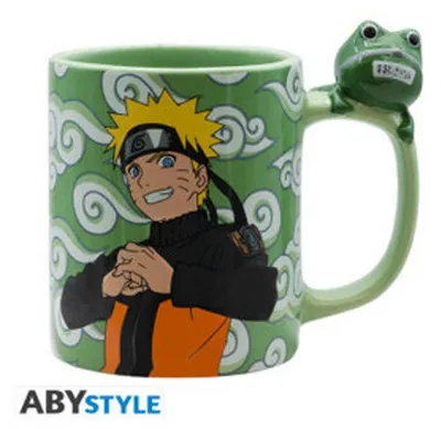 Produktbild von NARUTO SHIPPUDEN - Becher 3D Griff - Naruto und Gama-chan