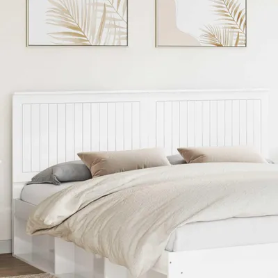Image de Tête de lit vidaXL Bois blanc brillant