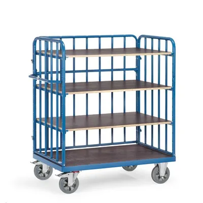 Produktbild von Fetra Etagenwagen mit 4 Böden und Längswand L x B 1200 x 800 mm 1200 kg