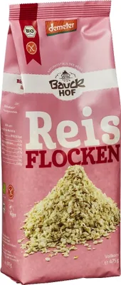 Produktbild von Bauckhof Reisflocken Vollkorn glutenfrei Demeter -- 475g