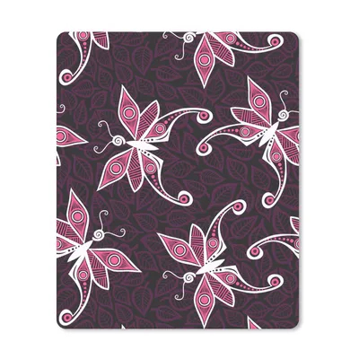 Produktbild von MuchoWow® Mauspad Mousepad Schmetterlinge - Muster - Rosa 19x23 cm - Mousepads - Maus Mat - Pad - Mausunterlage - Mauspads - Spielen