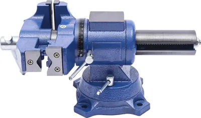 Immagine prodotto di Morsa - Morsa da banco 100 mm - Modello robusto Per banco da lavoro - Per lavori in legno e fai da te - 35x20x10 cm - Blu