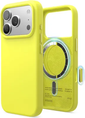 Obrázek produktu pro Silikonové pouzdro Elago MagSafe pro iPhone 17 Pro neonově žluté