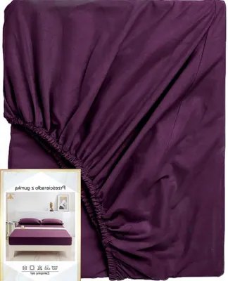 Produktbild von JadorDecor Spannbettlaken weich mit Gummizug 90x200 Lila