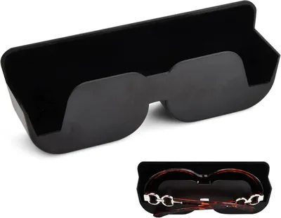 Imagen del producto de Estuche para gafas de plástico, compacto, ideal para el coche y los viajes, soporte para gafas