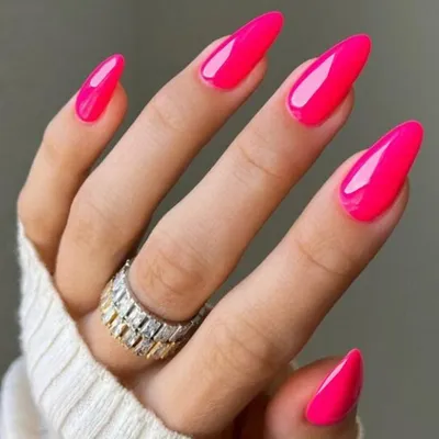 Productafbeelding van Kunstmatige nagels, amandelvorm, stiletto-stijl, roze, 24 stuks, zachte gel, herbruikbaar