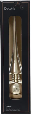 Produktbild von Christbaumspitze Glas 26cm silber glänzend