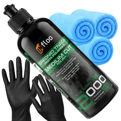 Produktbild von INfloo Polierpaste Medium Cut 2000 300ml Autolack + Mikrofasertücher