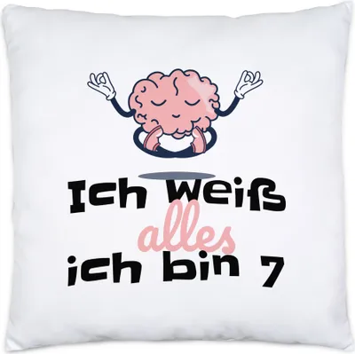 Produktbild von Ich Weiß Alles Ich Bin 7 Kissen Inkl. Füllung Geschenkidee 7. Geburtstag Humorvoll Sarkastisch
