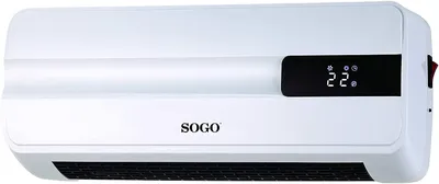 Zdjęcie produktu dla Sogo CAL-SS-18360, Wentylator elektryczny ogrzewacza pomieszczeń, Ceramika, Wewnętrzna, Ściana, Biały, LED