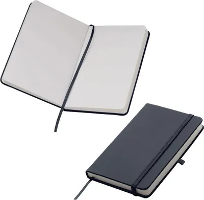 Produktbild von Notizbuch / DIN A6 / 160 S. / blanko / samtweiches PolyurethanHardcover / Farbe: schwarz
