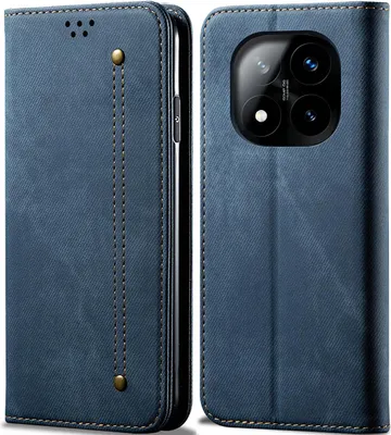 Obrázek produktu pro Pouzdro pro Xiaomi Redmi Note 14 Pro+ 5G, Kožené Peněženkové Pouzdro s Magnetickým Uzavíráním a Stojánkem modré