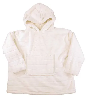 Produktbild von Faux Fur Plaid Sweatshirt - Weiß 85x118cm