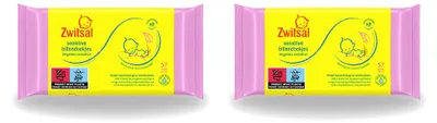 Productafbeelding van 2 x Zwitsal babydoekjes, geschikt voor de gevoelige huid, 57 stuks - voordeelverpakking - 2 stuks